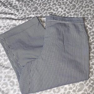 Alfred Dunner blue striped Capri pants 12 petite NWOT